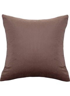 Buy Square Shaped Decorative Cushion Brown 65x65cm in Saudi Arabia