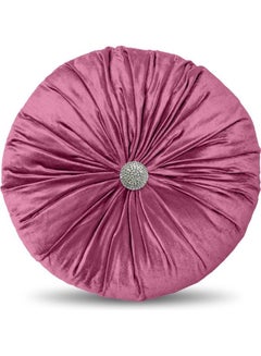 Buy Decorative Velvet  Cushion Pink 40x40cm in Saudi Arabia