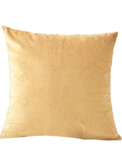 Buy Square Shaped Decorative Cushion Beige 65x65cm in Saudi Arabia