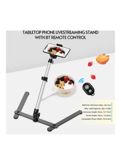 Buy Photography Copy Stand with Adjustable Phone Holder Remote Control Black in Saudi Arabia