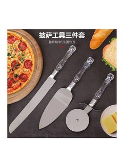 Buy Knife & Lifter & Cutter - Pastry And Pizza Cutting Set Clear 30*2.5cm in Egypt