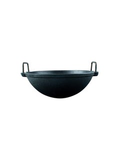 Buy Pre-Seasoned Cast Iron Kadai Black 8inch in UAE