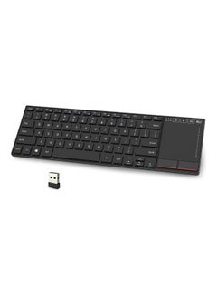 Buy Ultra Slim 2.4 Gigahertz Mini Wireless Multimedia Keyboard Black in UAE