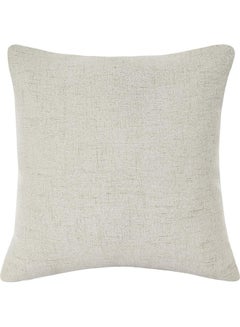 Buy Decorative Filled Cushion Off-White 40x40cm in Saudi Arabia