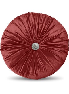 Buy Velvet Decorative Cushion Red in Saudi Arabia