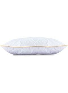 Buy 2 Pieces Prime Hotel Pillow with Golden Line Microfiber White 180x50cm in Saudi Arabia