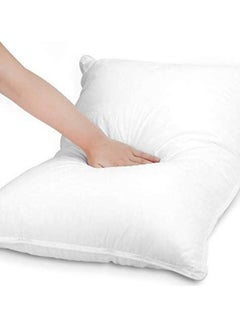 Buy Soft Hotel Pillow Microfiber White 120x50cm in Saudi Arabia