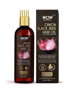 Buy Onion Black Seed Onion Hair Oil Brown 200ml in UAE
