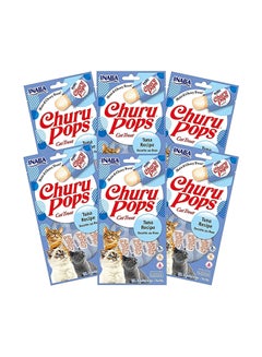 Buy 6-Piece Churu Pops Tuna Recipe Cat Treat Multicolour 60grams in UAE