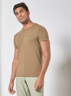 Buy Basic Logo T-Shirt Khaki in Saudi Arabia