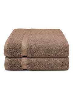 Buy 2-Piece Simply Fresh Bath Towel Set, Super Soft, Highly Absorbent, Fresh Feel, Quick-Dry, Easy Care, 500 GSM, 90% Cotton - 10% Polyester Towel, One Of The International Best Sellers ! Acorn in UAE