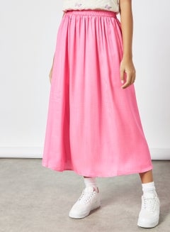 Buy Stylish Midi Skirt Pink in Saudi Arabia