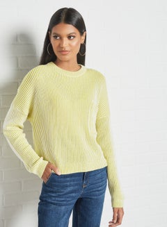 Buy Cropped Sweater Yellow in UAE