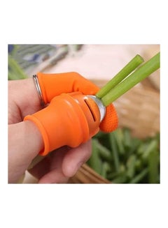 اشتري Silicon Finger (Cutting And Peeling Vegetables And Fruits) Orange 5*2سم في مصر