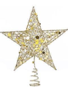 Buy Tree Top Decoration Star Gold 20cm in UAE