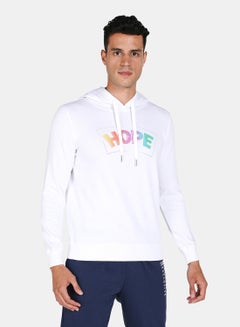 Buy Graphic Print Hoodie White in UAE