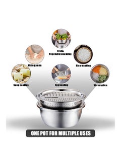 Buy 3 in 1 Kitchen Basin Grater Silver in Saudi Arabia