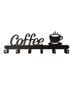 Buy Coffee Shaped Hook Rack black in UAE