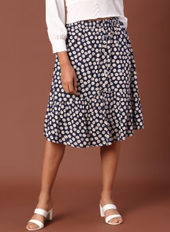 Buy Casual Printed Skirt Multicolour in Saudi Arabia