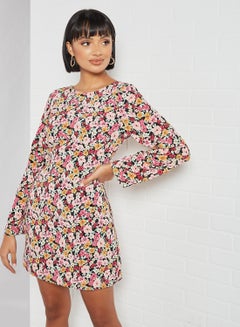 Buy Gwynne Floral Print Dress Multicolour in UAE
