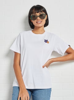 Buy Logo Detail T-Shirt White in Saudi Arabia