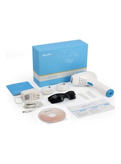 Buy Hair Removal Device with Accessories White/Blue in UAE