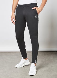 Buy Pro Logo Tapered Joggers Black in UAE