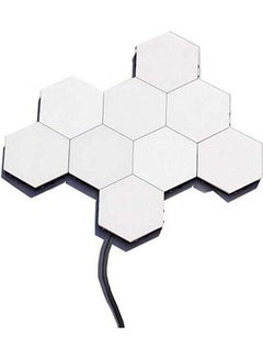 Buy 3-Piece Creative Hexagonal Backdrop Creative Decorative Lights White in UAE