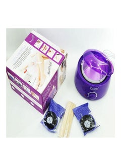Buy Wax Device Heater Hair Removal Wax Bean Machine 4 In 1 Purple 15x20x21cm in Egypt