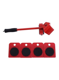 Buy Furniture Mover Tool Set Furniture Transport Lifter Heavy Stuffs Moving Tool 4 Wheeled Mover Roller And 1 Wheel Bar Hand Tools Red 11.5cm in Egypt