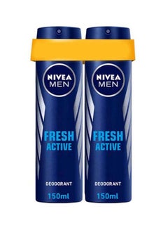 Buy Pack Of 2 Fresh Active Deodorant 2x150ml in UAE