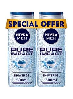 Buy Pure Impact Shower Gel For Men 500ml Pack Of 2 in UAE
