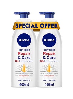 Buy Repair And Care Body Lotion, Dexpanthenol, Very Dry Skin Multicolour 2x400ml in UAE