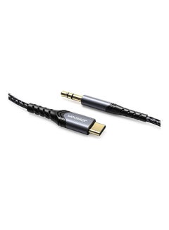 Buy Type-C To 3.5mm Hi-Fi Audio Aux Cable Black in UAE