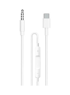 Buy Type-C To 3.5Mm Aux Cable White in UAE