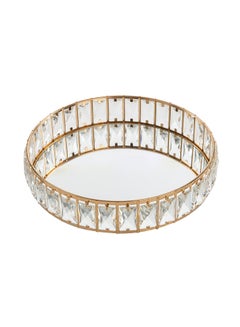 Buy Shane Large Size Tray Clear/Gold in UAE
