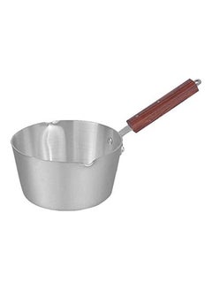 Buy Milk Pan With Wooden Handle Silver/Brown 2.5Liters in Saudi Arabia