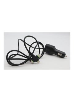 Buy 17W Car Charger With 3-In-1 Cable Black in UAE
