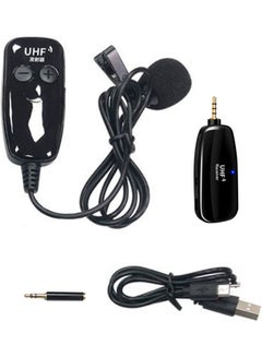 Buy Lavalier Portable Wireless Microphone Black in UAE