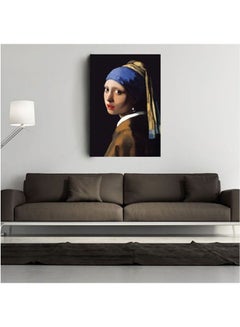 Buy Girl With A Pearl Earring Painting - Mixed Media Multicolour 40x60cm in Egypt