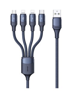 Buy 4 in 1 Aluminum Alloy Data Cable Blue in UAE
