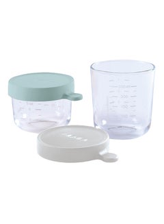 Buy Pack Of 2 Conservation Jar Glass - Airy Green/Light Mist in UAE