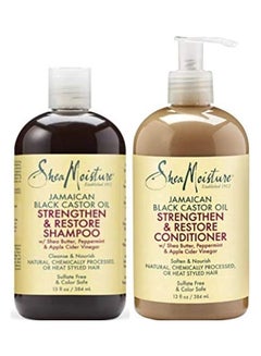 Buy 2-Piece Strengthen And Restore Shampoo And Conditioner Set Clear in Saudi Arabia