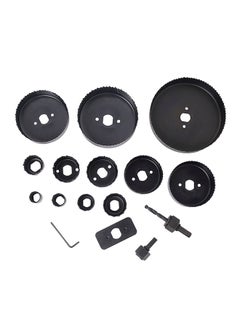 Buy 16-Piece Hole Saw Set Black in Saudi Arabia