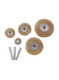 Buy 8-Piece Wire Brush Set Gold in Saudi Arabia