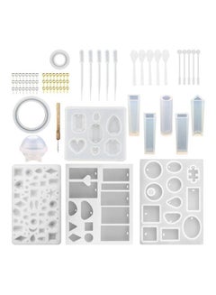 Buy 76-Piece Silicone Casting Molds DIY Jewelry Tools Set in Saudi Arabia