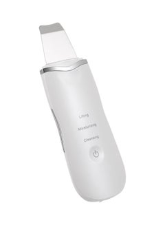 Buy Ultrasonic Anti-Aging Face Cleaner Skin Scrubber with Blackhead Wrinkle Removal Device White 21 X 5 X 10cm in Saudi Arabia
