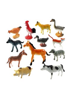 Buy 12-Piece Farm Animal Toy Set in Saudi Arabia