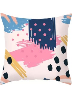 Buy Abstruct Printed Decorative Cushion Cover Multicolour 45x45cm in UAE