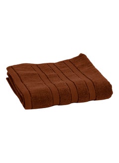 Buy Soft 100% Cotton Bath Towel Brown 50 X 90cm in Saudi Arabia